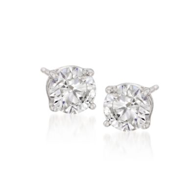 2.00 ct. t.w. CZ Stud Earrings In 14kt White Gold &mdash; Alt Image 1