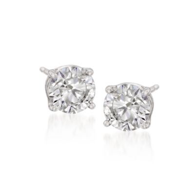 4.00 ct. t.w. CZ Stud Earrings In 14kt White Gold  &mdash; Alt Image 1