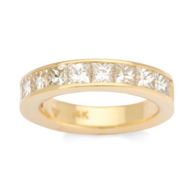 2.00 ct. t.w. Princess-Cut Diamond Band In 14kt Yellow Gold. Size 8 &mdash; Alt Image 1
