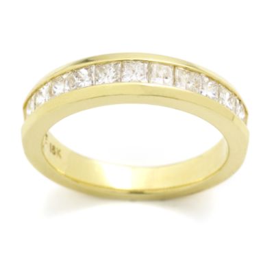 1.00 ct. t.w. Princess-Cut Diamond Band In 14kt Yellow Gold &mdash; Alt Image 1