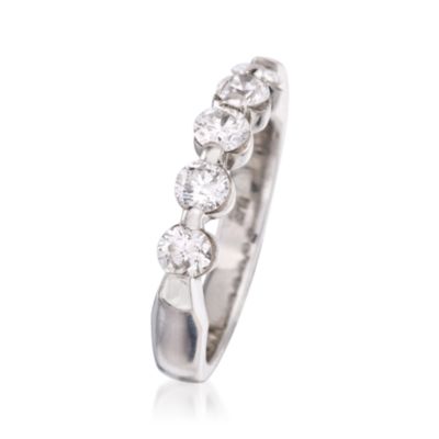 Platinum Band With 5 Round Diamonds (1.00 ct. t.w.) &mdash; Alt Image 2