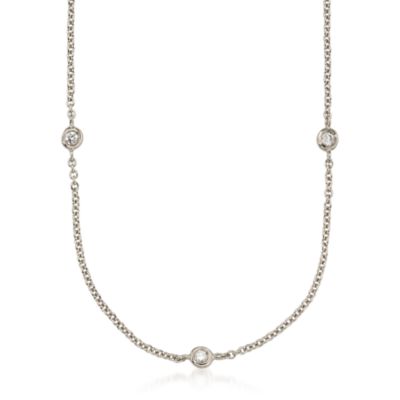 .50 ct. t.w. Diamond Station Necklace In 14kt White Gold &mdash; Alt Image 1