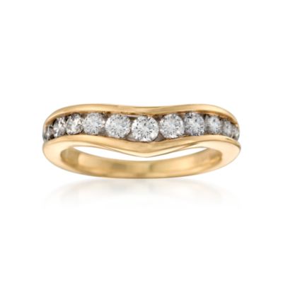 .75 ct. t.w. Diamond Curved Band In 14kt Yellow Gold. Size 7 &mdash; Alt Image 1