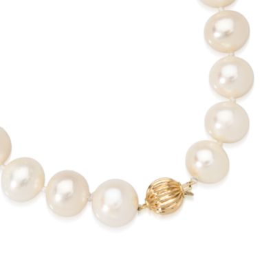 11-12mm Cultured Pearl Necklace With 14kt Yellow Gold Clasp &mdash; Alt Image 2