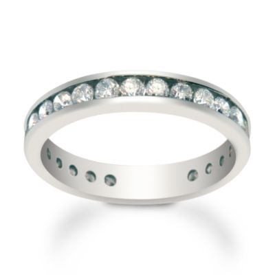 1.00 ct. t.w. Diamond Channel-Set Eternity Band In 14kt White Gold &mdash; Alt Image 1