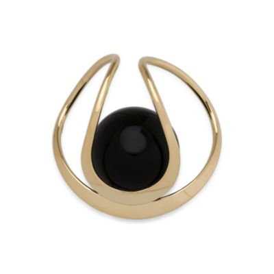 12mm Black Onyx Slide Pendant In 14kt Yellow Gold &mdash; Alt Image 1