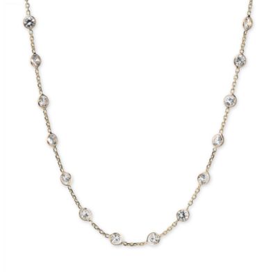 5.60 ct. t.w. CZ Station Necklace In 14kt Yellow Gold &mdash; Alt Image 1