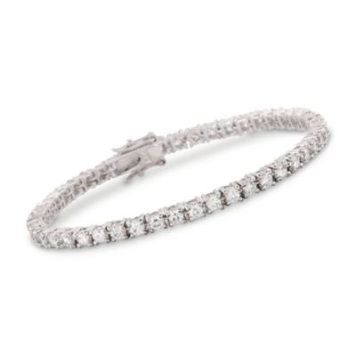 8.00 ct. t.w. CZ Round Tennis Bracelet In Sterling Silver 7" &mdash; Alt Image 1