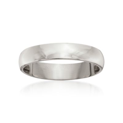 Men's 14kt White Gold 4mm Wedding Band &mdash; Alt Image 1