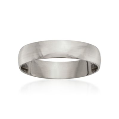 Men's 14kt White Gold 5mm Wedding Band &mdash; Alt Image 1