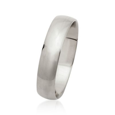 Men's 14kt White Gold 5mm Wedding Band &mdash; Alt Image 2