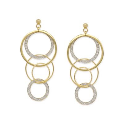 .25 ct. t.w. Diamond Multi-Circle Dangle Earrings In 14kt Yellow Gold  &mdash; Alt Image 1