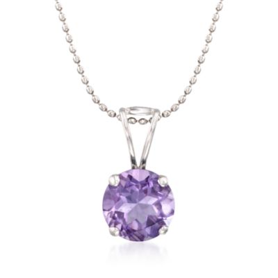 1.75 Carat Amethyst Necklace In 14kt White Gold &mdash; Alt Image 1