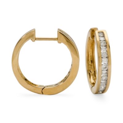 .50 ct. t.w. Diamond Hoops In 14kt Yellow Gold &mdash; Alt Image 1