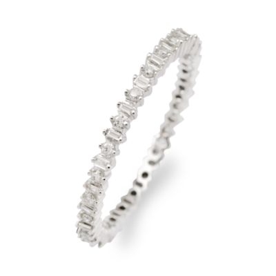 Multi-Shaped Diamond Eternity Band In 14kt White Gold &mdash; Alt Image 2