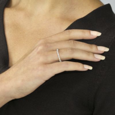 Multi-Shaped Diamond Eternity Band In 14kt White Gold &mdash; Alt Image 3