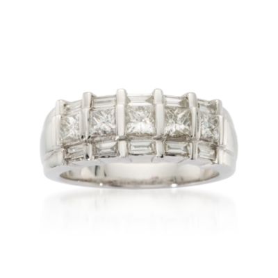 1.50 ct. t.w. Diamond Wedding Band Ring In 14kt White. Size 7 &mdash; Alt Image 1