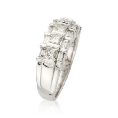 1.50 ct. t.w. Diamond Wedding Band Ring In 14kt White. Size 7 &mdash; Alt Image 2