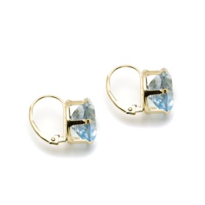 8.00 ct. t.w. Blue Topaz Earrings In 14kt Yellow Gold &mdash; Alt Image 2
