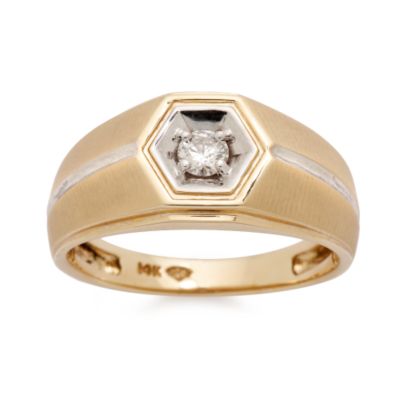 .20 Carat Diamond Solitaire Men's Ring In 14kt Yellow Gold Size 10.5 &mdash; Alt Image 1