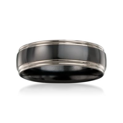 Men's 7mm Titanium Wedding Band &mdash; Alt Image 1
