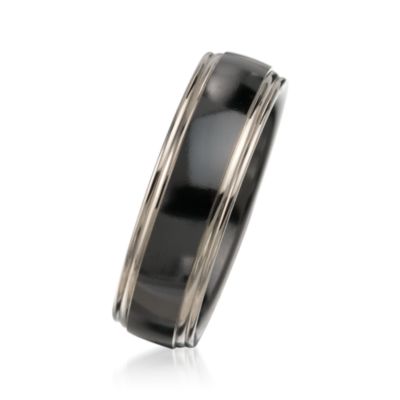 Men's 7mm Titanium Wedding Band &mdash; Alt Image 2
