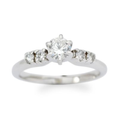 C. 1950 Vintage .50 ct. t.w. Brilliant-Cut Diamond Ring In 14kt White Gold. Size 5 &mdash; Alt Image 1
