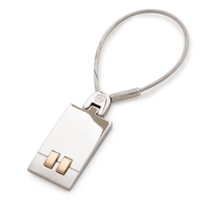 Circuit Collection Key Ring In Sterling Silver and 14kt Yellow Gold &mdash; Alt Image 1