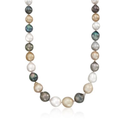 Multicolored Cultured South Sea Pearl Necklace &mdash; Alt Image 1