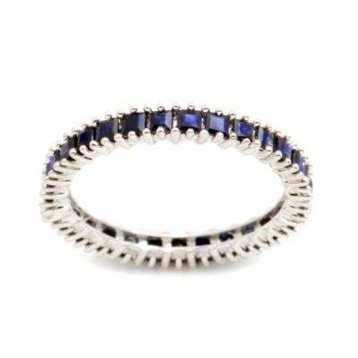 Sapphire Eternity Band In 14kt White Gold &mdash; Alt Image 1