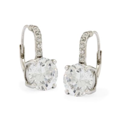 6.20 ct. t.w. CZ Drop Earrings In Sterling Silver &mdash; Alt Image 1