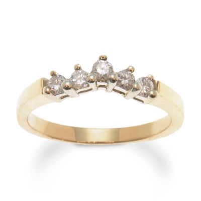 .25 ct. t.w. Diamond Curved Gold Band In 14kt Yellow Gold &mdash; Alt Image 1