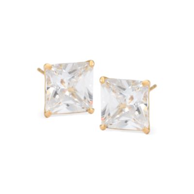 3.00 ct. t.w. Princess-Cut CZ Stud Earrings In 14kt Yellow Gold &mdash; Alt Image 1