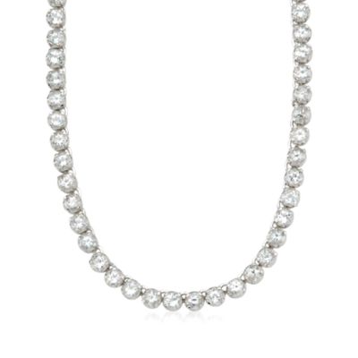 21.00 ct. t.w. White Topaz Tennis Necklace In Sterling Silver &mdash; Alt Image 1