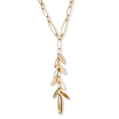 Marquise & Oval Link Necklace In 14kt Yellow Gold. 16" &mdash; Alt Image 1