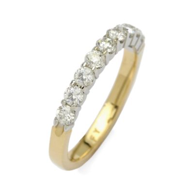 .70 ct. t.w. Round Prong-Set Diamond Wedding Band In 14kt Two-Tone Gold &mdash; Alt Image 2