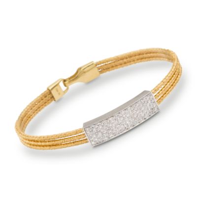 1.10 ct. t.w. Pave Diamond Cocoon Bracelelt In 18kt Yellow Gold. 7.25" &mdash; Alt Image 1