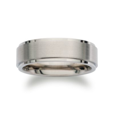Men's Wedding Band In Titanium &mdash; Alt Image 1