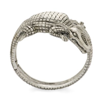 #235964: Sterling Silver Alligator Bangle Bracelet: Diamond Jewelry, Diamond Engagement Rings, Gold, Pearl and Estate Jewelry at Ross-Simons from ross-simons.com