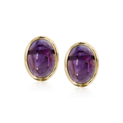 13.00 ct. t.w. Amethyst Earrings In 14kt Yellow Gold &mdash; Alt Image 1