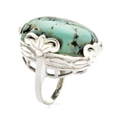 25 X 30mm Turquoise Ring In Sterling Silver &mdash; Alt Image 2