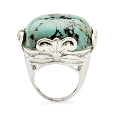 25 X 30mm Turquoise Ring In Sterling Silver &mdash; Alt Image 3
