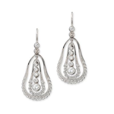 C. 1980 2.00 ct. t.w. Diamond Earrings In Platinum &mdash; Alt Image 1