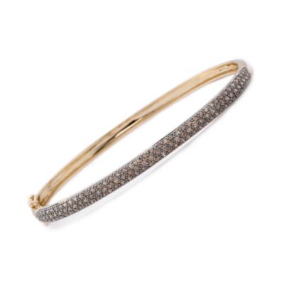 1.10 ct. t.w. Brown Diamond Bangle Bracelet In 14kt Yellow Gold &mdash; Alt Image 1