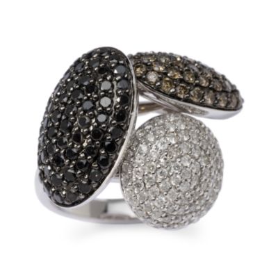 #241363: 2.15 ct. t.w. Multicolored Pave Diamond Cluster Ring In 14kt White Gold: Diamond Jewelry, Diamond Engagement Rings, Gold, Pearl and Estate Jewelry at Ross-Simons from ross-simons.com