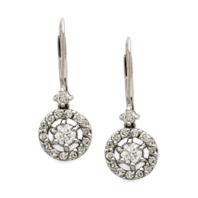 .85 ct. t.w. Diamond Bullseye Earrings In 14kt White Gold  &mdash; Alt Image 1