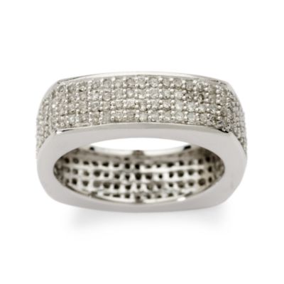 .85 ct. t.w. Pave Diamond Eternity Band In 14kt White Gold &mdash; Alt Image 1