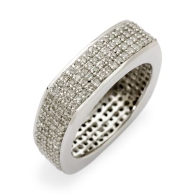 .85 ct. t.w. Pave Diamond Eternity Band In 14kt White Gold &mdash; Alt Image 2