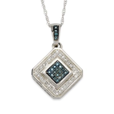 .10 ct. t.w. Blue and White Diamond Necklace In 14kt White Gold &mdash; Alt Image 1