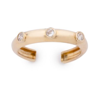 CZ Accent 14kt Yellow Gold Adjustable Toe Ring  &mdash; Alt Image 1